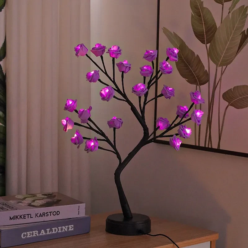 Table Lamp Flower Tree Rose Lamps