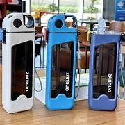 350ml Plastic Water Bottle Leak-proof Square Cup Sports Bottle with Lockable Lid and Measurements for Outdoor Sports Travel Cup