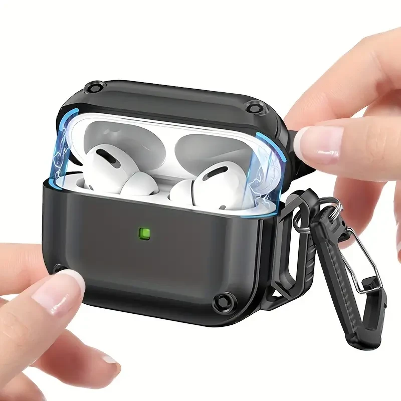for Airpods 2nd Generation Case with Hook, Powerful Magnetic, Drop-Proof and Wear-Resistant, for Airpods Case Cover, AirPods3 Headphone Case for Men and Women