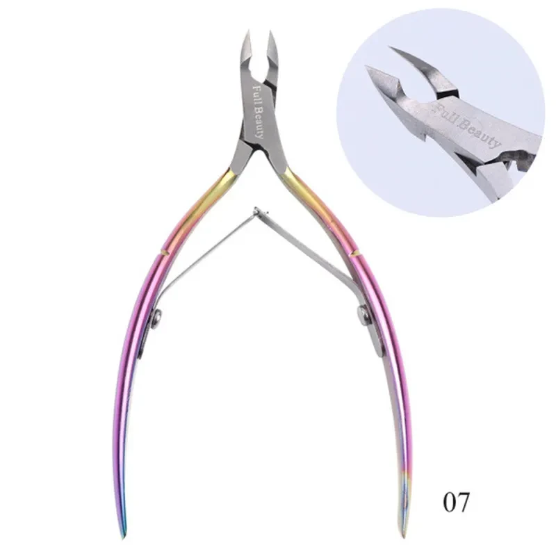 Electroplated Nail Clippers Dead Skin Fork Tweezers