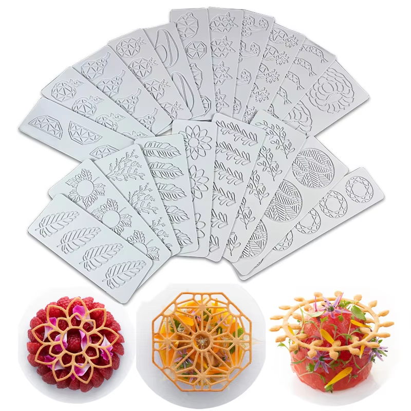 New Various Leaves Geometric flower Silicone Cake Lace Mold Cake Decorating Tool Border Decoration Lace Mold kitchen Baking Tool