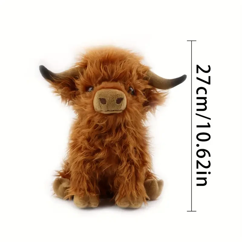 27cm Cute Highland Cattle Plush Toy