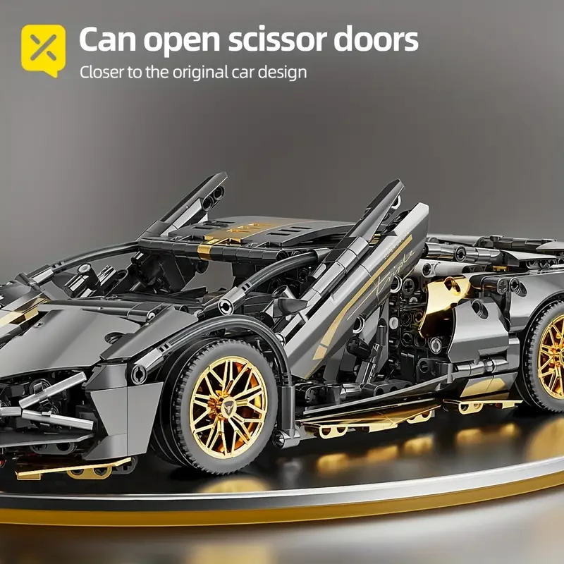 1259pcs Supercar Building Blocks Model Toy