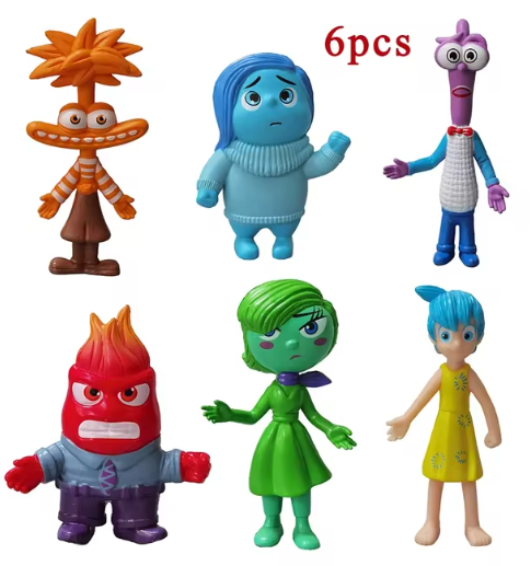 6Pcs/Set New Inside Out 2 Action Figure Toy Cartoon Movie