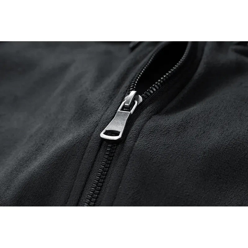 Men's Suede Stand Collar Jacket