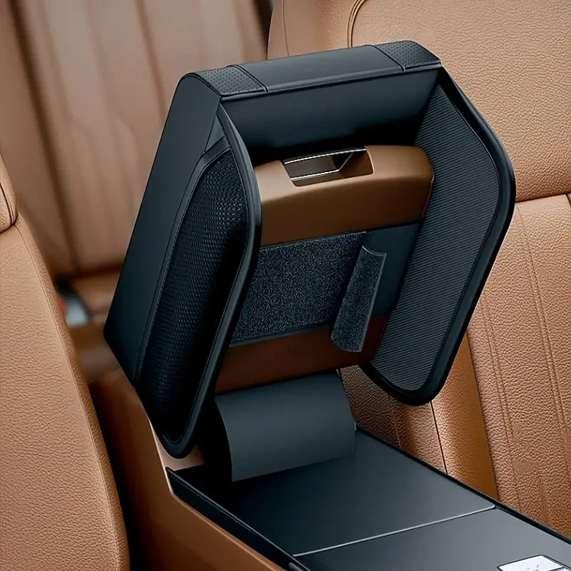 Luxury Car Armrest Cushion Pad with Storage Ergonomic Design