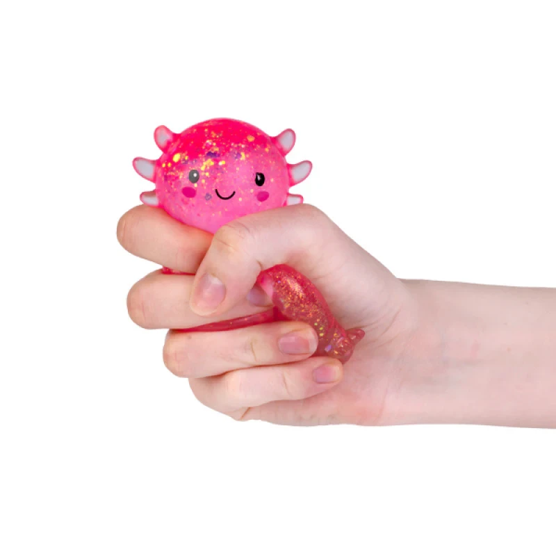 Jelly Glitter Axolotl Squishy Toy