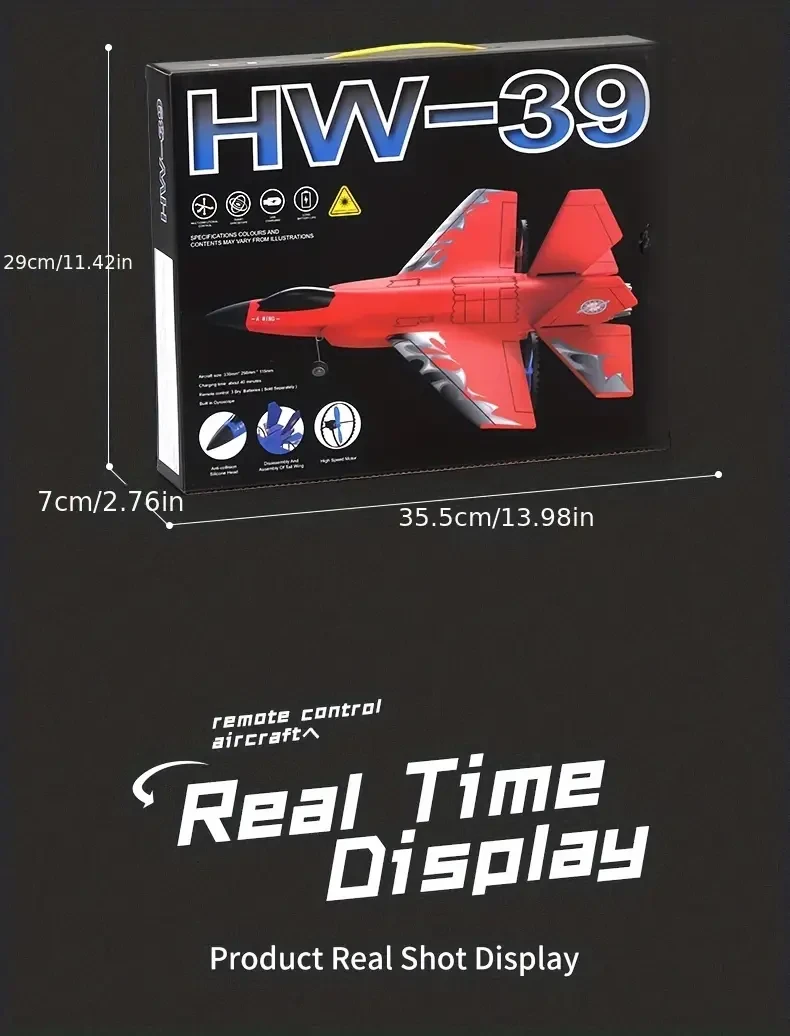 1pc HW39 Remote Control Fighter Model Drop Resistant Halloween Christmas Gift