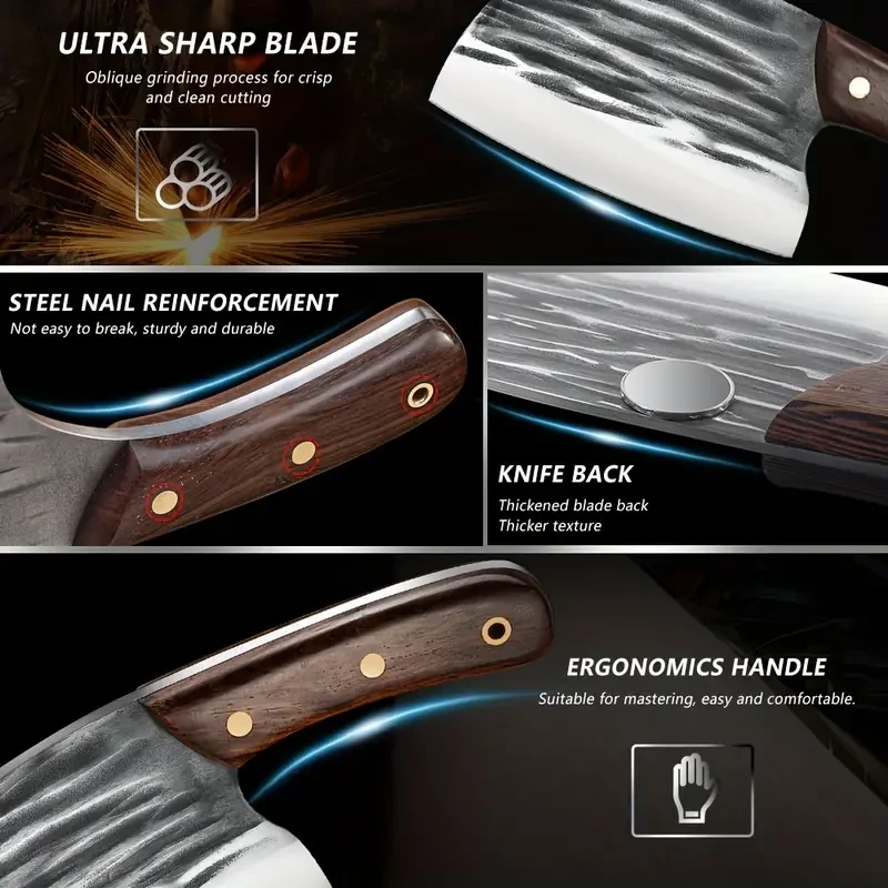 Professional Chef's Knife Set - High-Carbon Steel