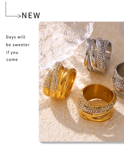 Natural Hair Crystal 925 Silver Ring