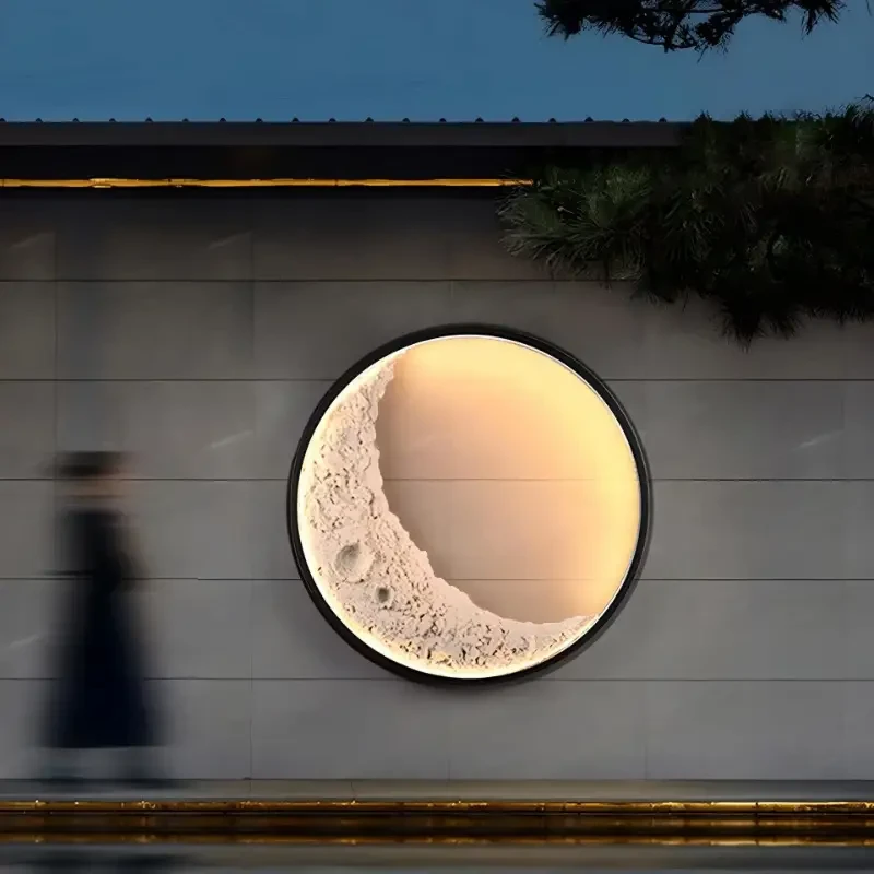 3D Moon Wall Lamp - Waterproof Indoor & Outdoor Decorative Light