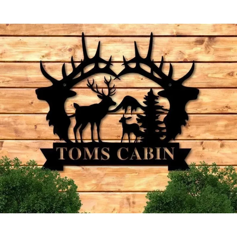 Metal Deer Wall Art Decor - Iron Craft Design