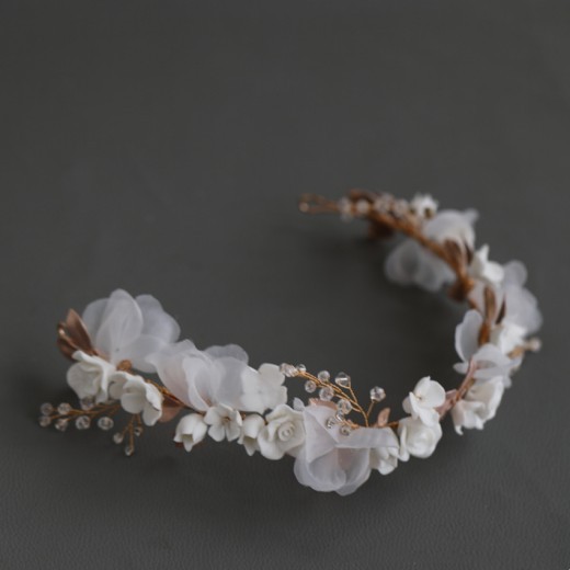 Women's Fashion Ceramic Flower Hair Band