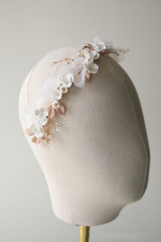 Women's Fashion Ceramic Flower Hair Band