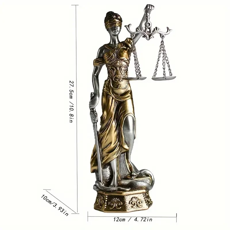 Lady Justice Statue - Elegant Resin Sculpture
