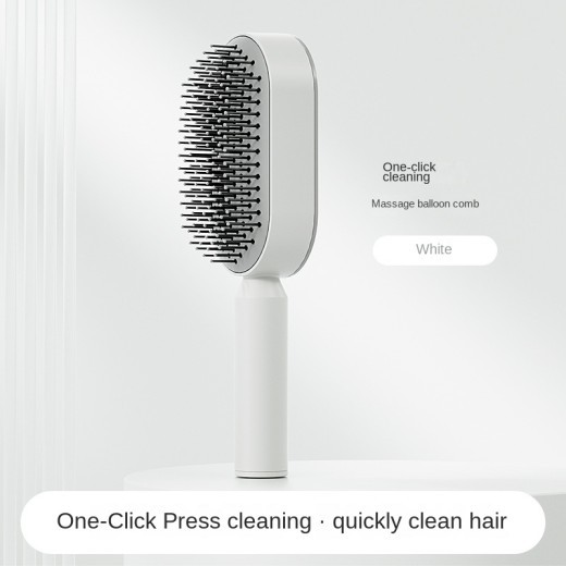 Self Cleaning Hair Brush For Women Massage Scalp Promote Blood Circulation Anti Hair Loss 3D Hair Growth Comb Hairbrush Self-Cleaning Hair Brush 3D Air Cushion Massager Brush Airbag Massage Comb B