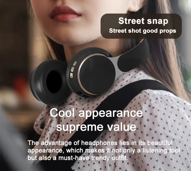 Wireless Headphones, Foldable Design, Compatible With Computers And Mobile Phones