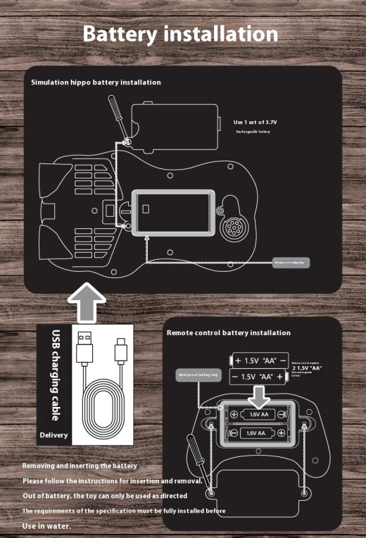 Remote Control Hippo Water Spray Animal Remote-control Ship Water Toy Boat Model