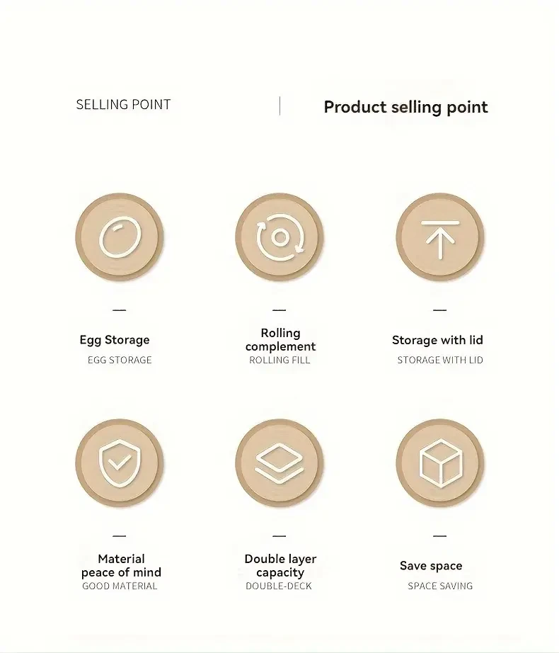 Space-Saving Rolling Egg Storage Box