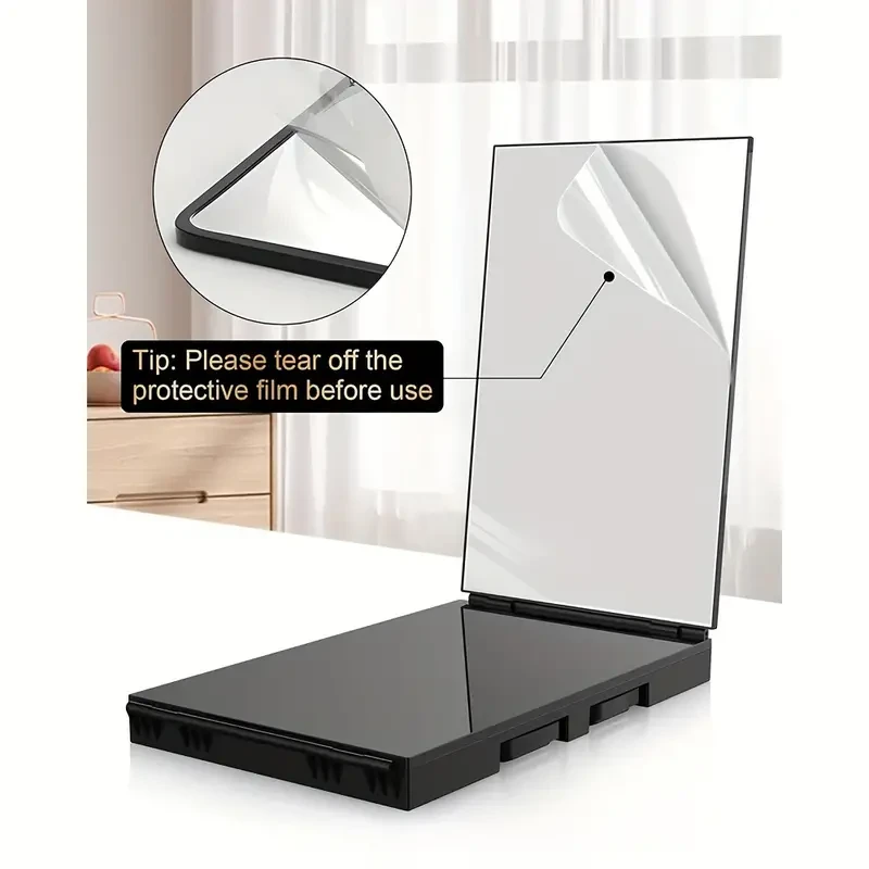 3 Way Mirror for Self Hair Cutting 360 Viewing Angle Self Hair Cutting Mirror, Clear Anti-Fog HD Glass