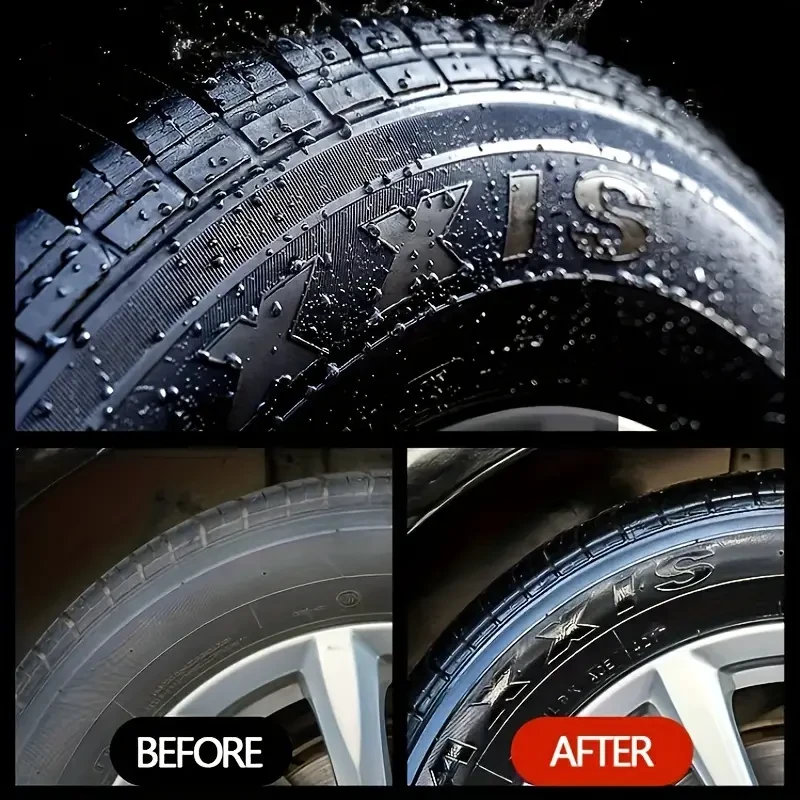 RayHong Tire Coating Wax - 100g, Enhanced Black Shine & Protection