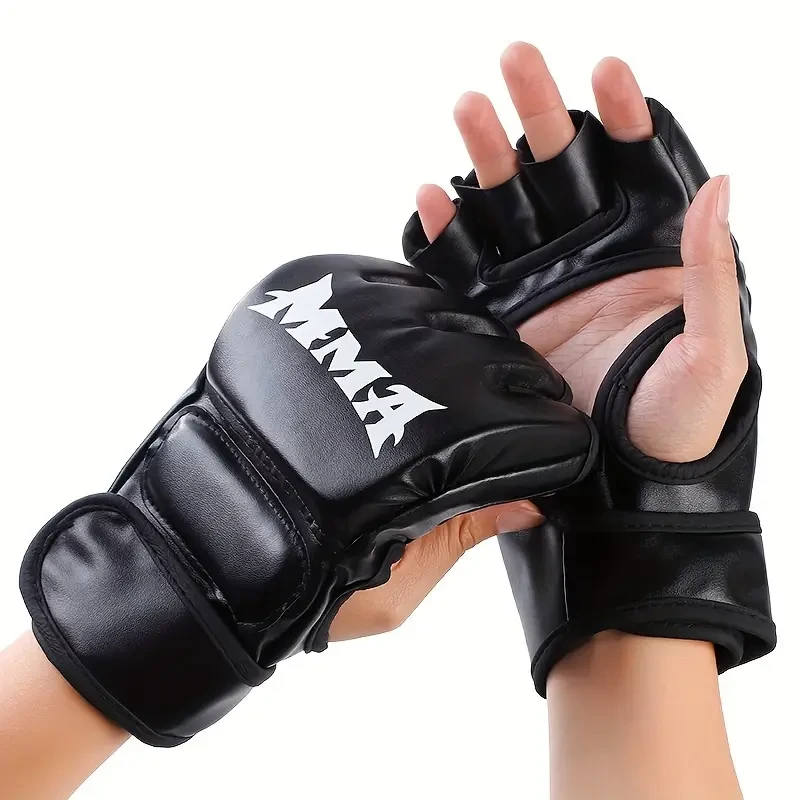 2pcs Half-Finger Sanda Training Boxing Gloves