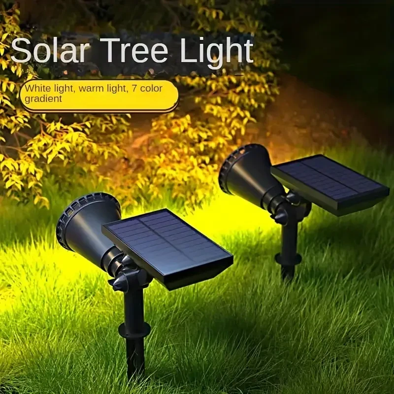 Super Bright Solar Outdoor Tree Lights - Color Gradient Lawn Lights