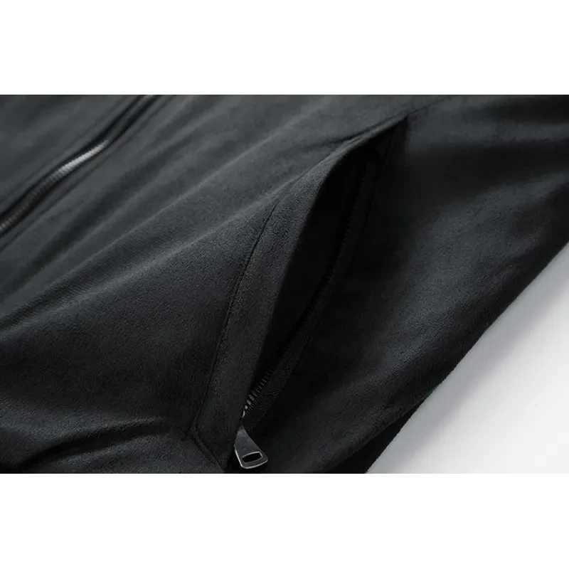 Men's Suede Stand Collar Jacket