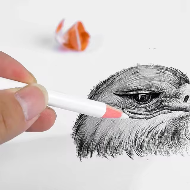 Pencil Shape Erasers for Drawing Painting Sketching High Precision Professional Highlighter Eraser Kawaii School Office Supplies