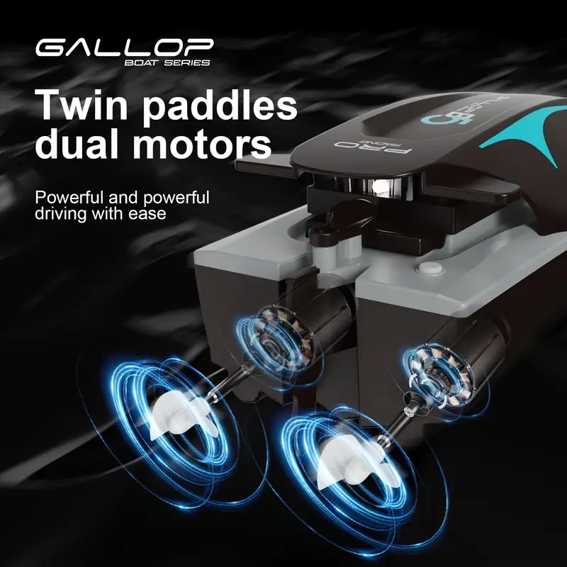 RC Boat With Dual Motors And 4-Channel, 2.4G High Speed 25km/h Remote Control Airship For Pools And Lakes, Ship Toy Gift For Adults Halloween Christmas Gift