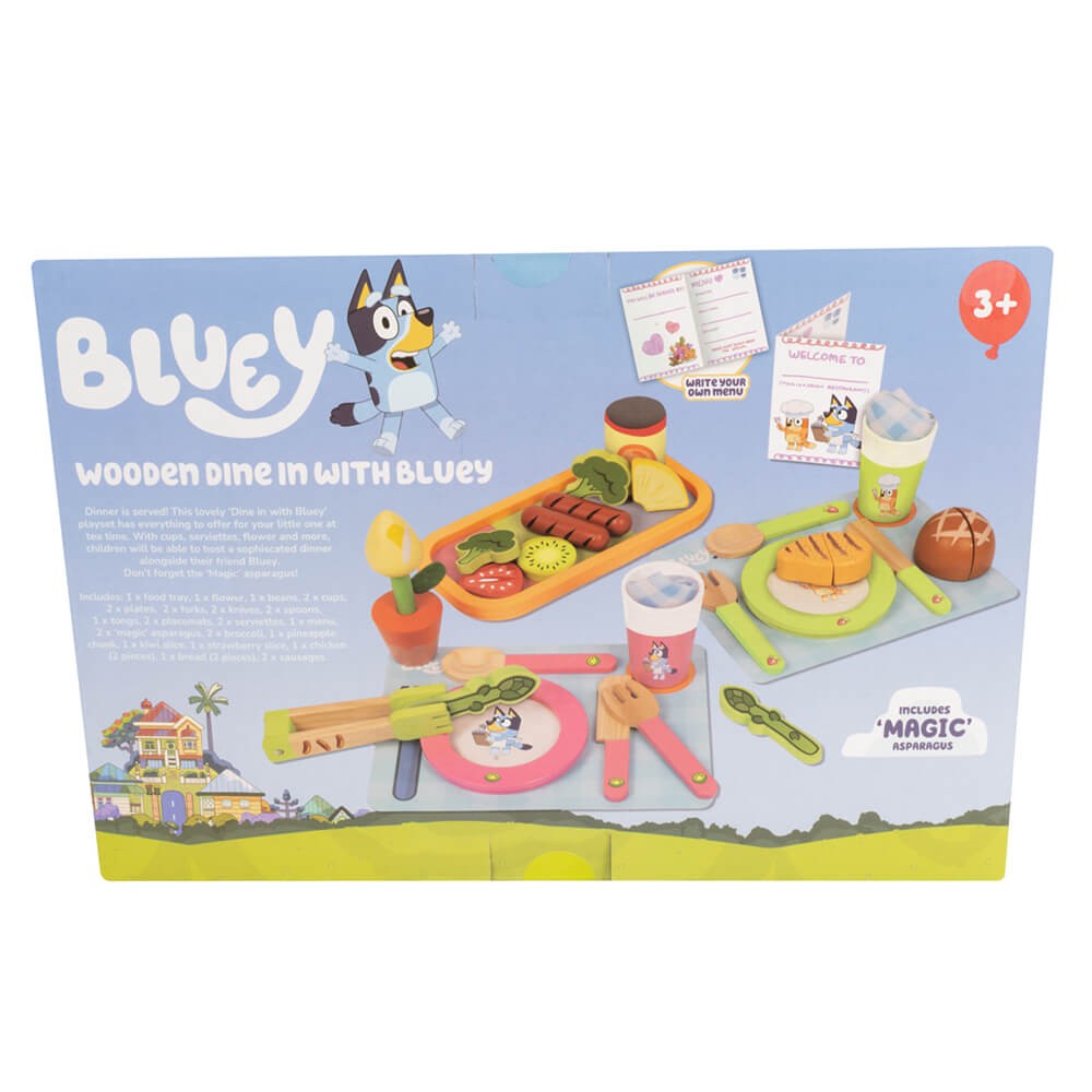 Bluey Wooden DIine In With Bluey Set