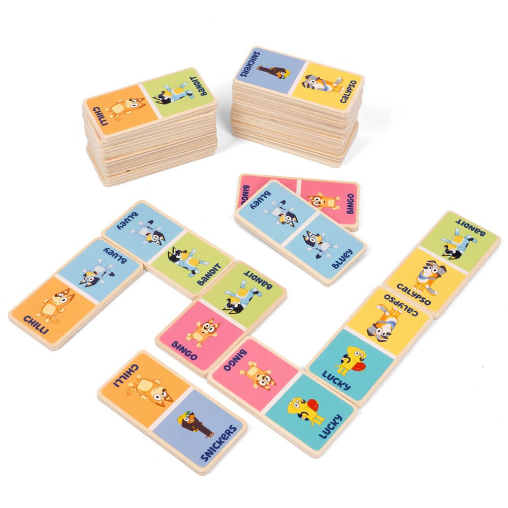 Bluey Wooden Dominoes