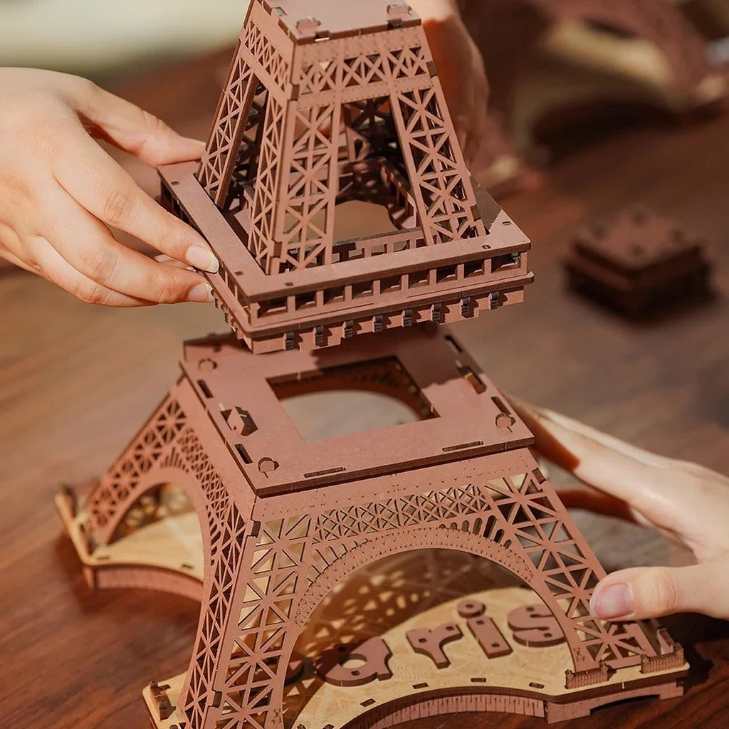 Rolife Night of the Eiffel Tower 3D Wooden Puzzle TGL01 - DE-RLTGL01