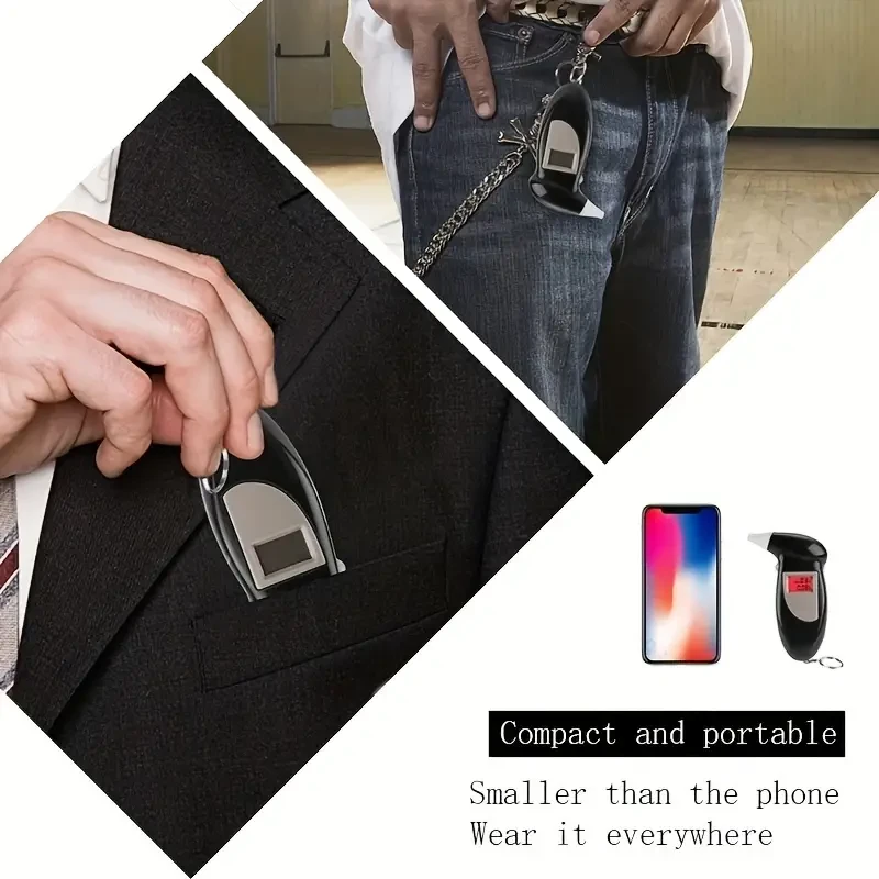 Portable Digital Breathalyzer - Battery-Free BAC Tester