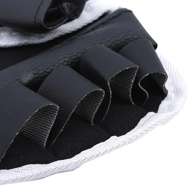 Adult Black Half-Finger Boxing Gloves for Sanda Training