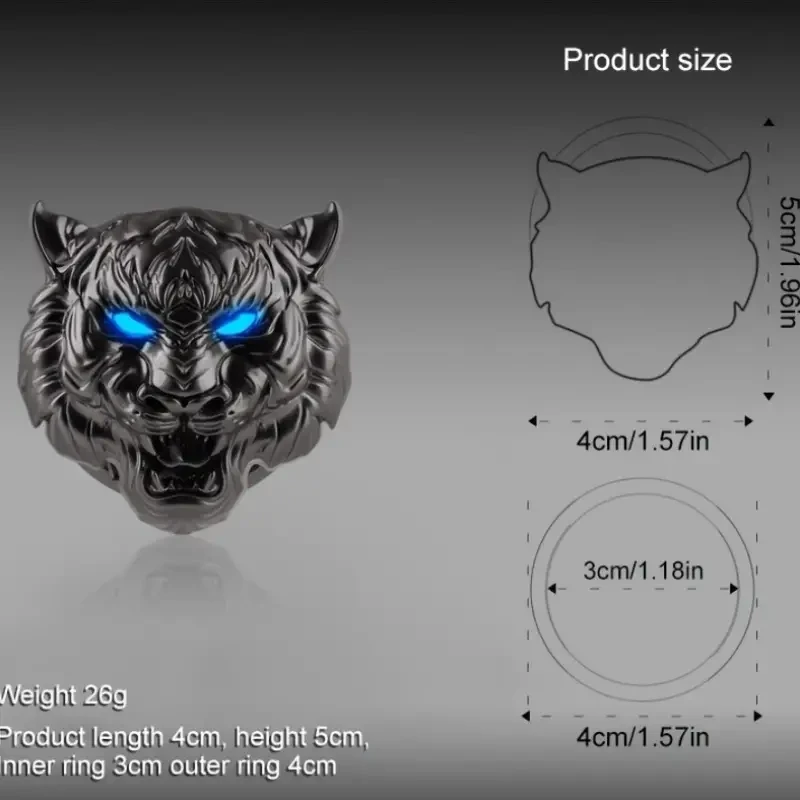 Tiger Head Car Engine Start Button Cover