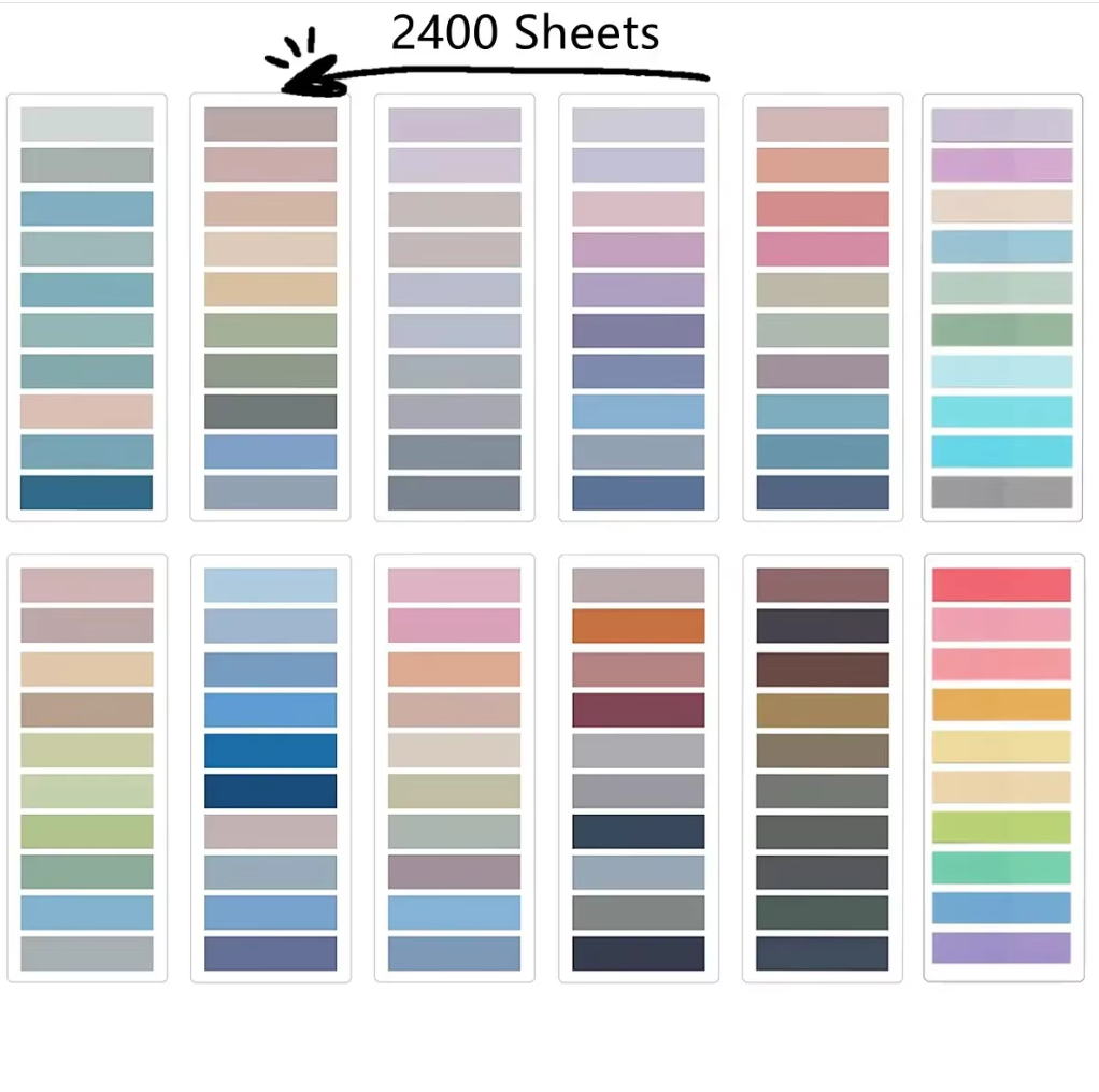 2400Pc Index Tabs Self Adhesive