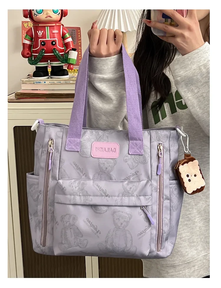 Large Capacity Multi-Pocket Crossbody Tote Bag