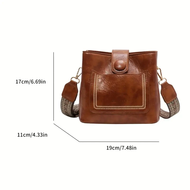 PU Soft Leather Crossbody Bag