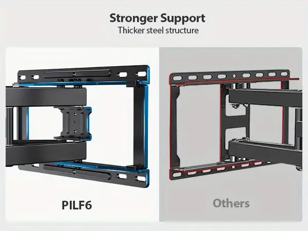 Dreamsmith 37-75 Inch TVs Full Motion TV Wall Mount Up to 100 lbs, Wall Mount Bracket with Dual Articulating Arms, Swivel, Tilt, Max VESA 600x400mm, TV Mount Fits 12inch/ 16inch Wood Studs
