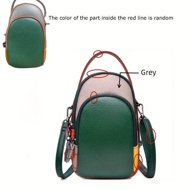 Women's Genuine Leather Mini Crossbody Cellphone Bag