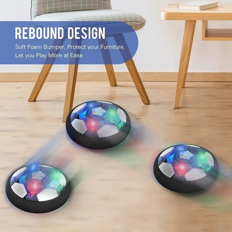 LED-Lit Floating Soccer Ball - Rechargeable, Durable PP Material, Perfect for Boys & Girls - Ideal Gift for Football Enthusiasts