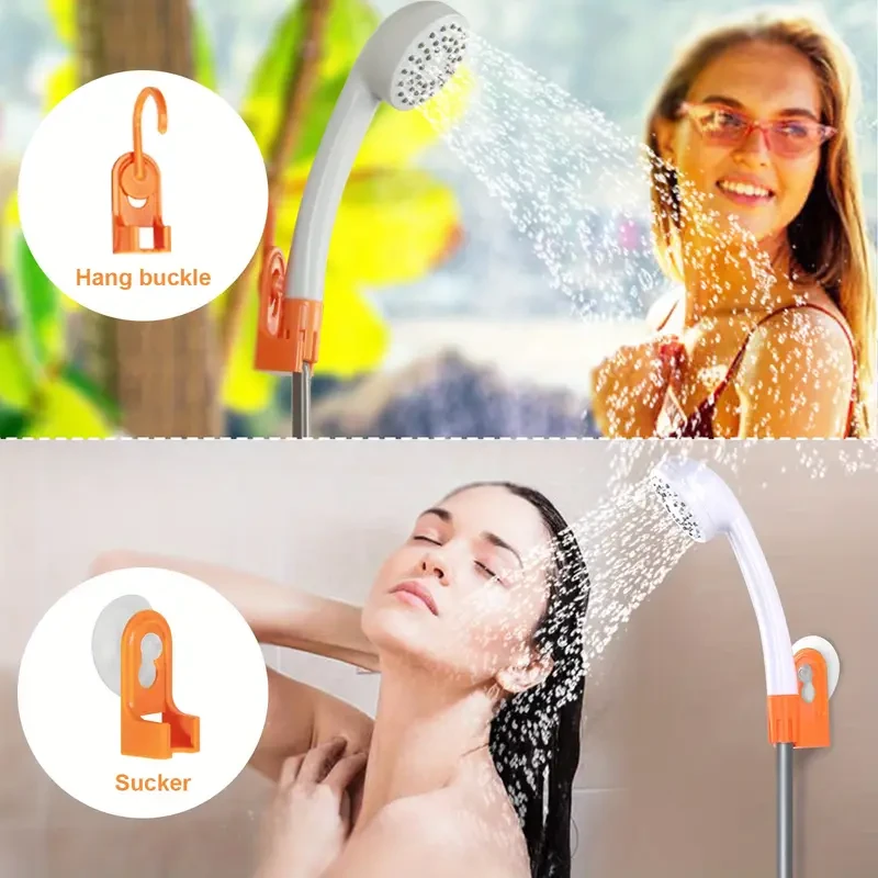 USB Rechargeable Portable Camping Shower Pump - Steady Water Flow from Bucket - Perfect for Travel and Camping