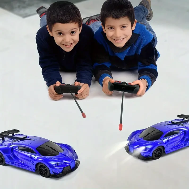 Blue Remote Control Car Toy for Youngsters 3+ - Battery-Powered, Durable Plastic, Button Control, Sedan Design - Perfect Gift for Boys & Girls