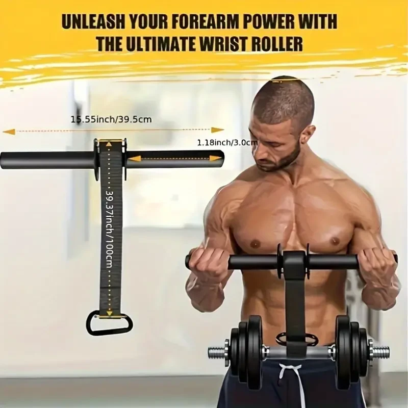 Iron Wrist and Forearm Strengthener - Muscle Training Bar