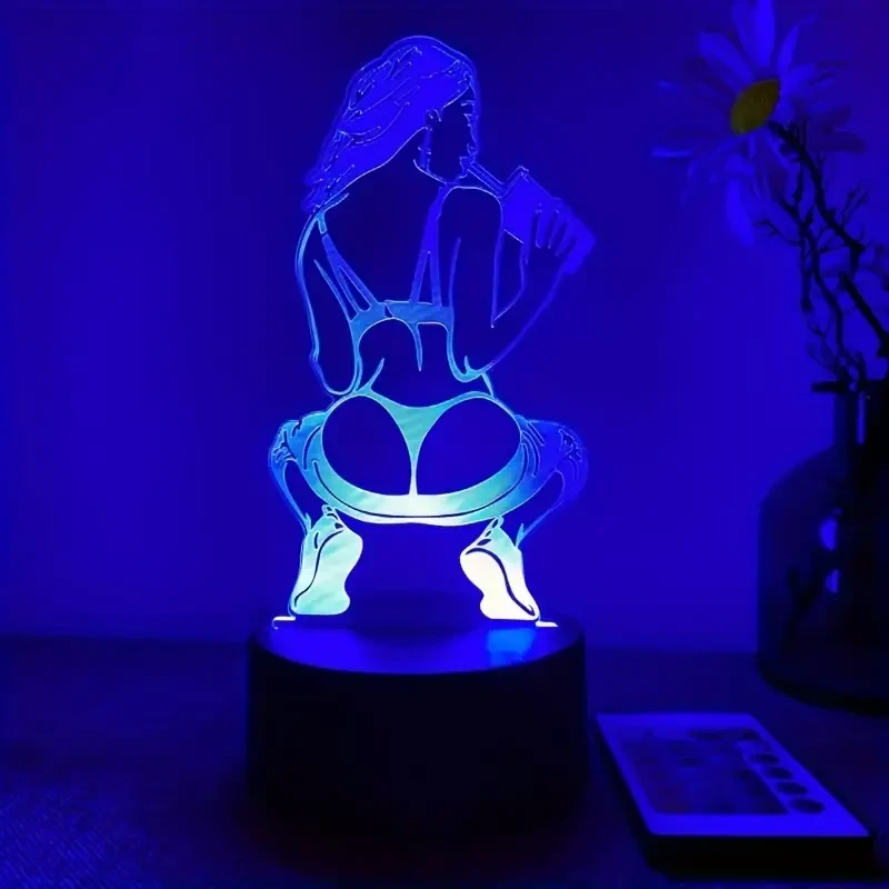 3D Artistic Desk Lamp with Remote & 16 Colors