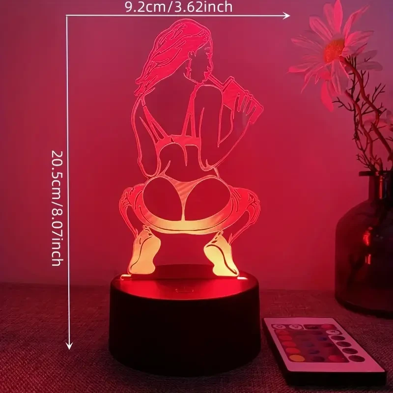 3D Artistic Desk Lamp with Remote & 16 Colors