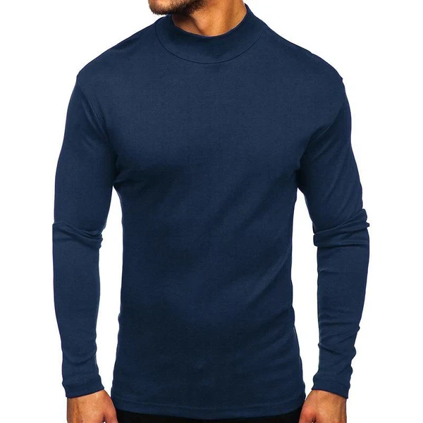 Casual Turtleneck Long Sleeve Pullover T-Shirt