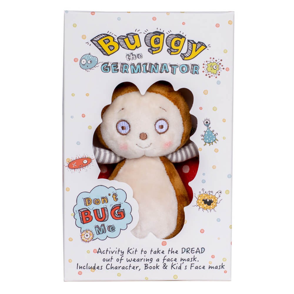 Buggy The Germinator Soft Toy With Book & Face Mask Gift Set