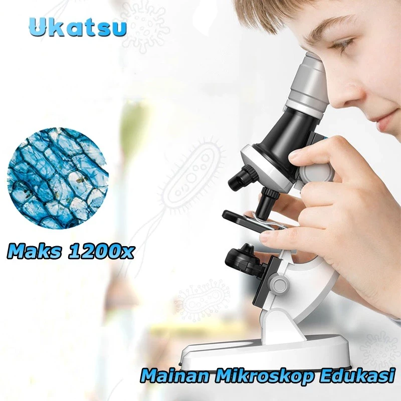 24H1200X Microscope Biology Toys Microscope LED Kit Lab Home School Educational Science Toys for Kids/Educational Toys